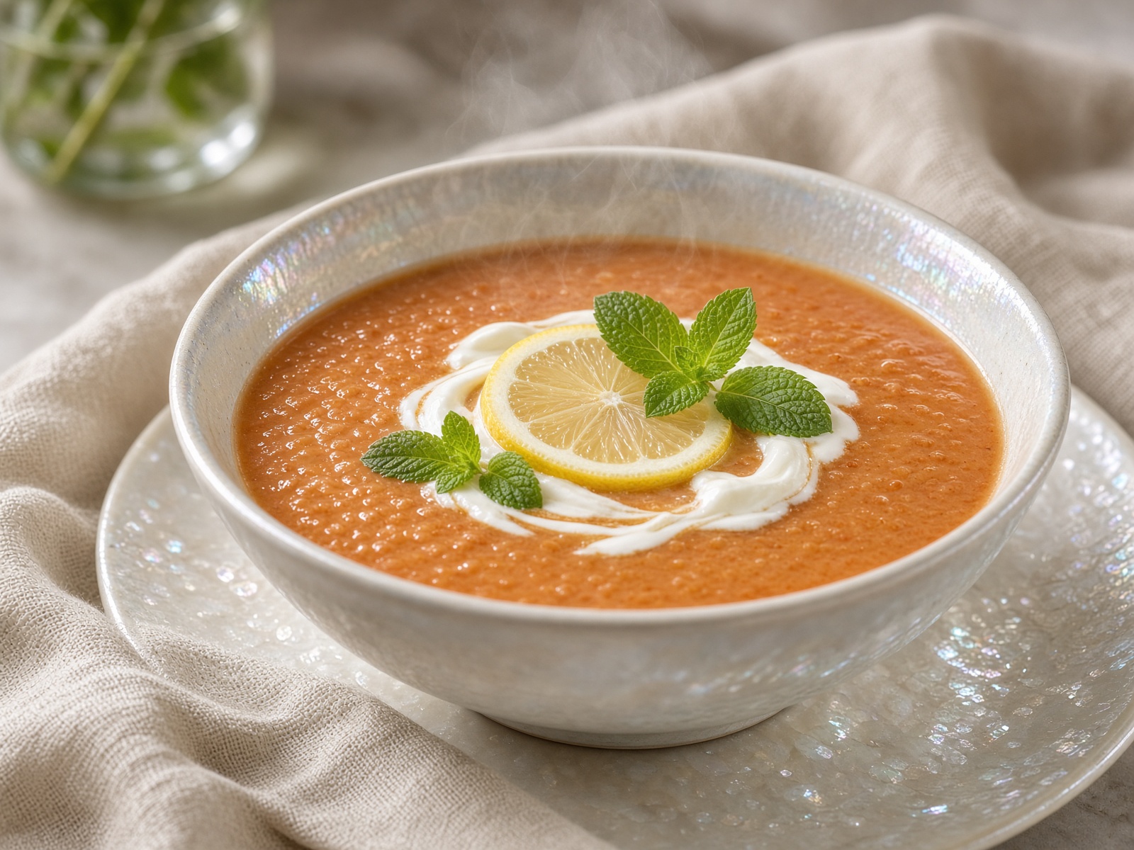 Naneli ve Limonlu Mercimek Çorbası